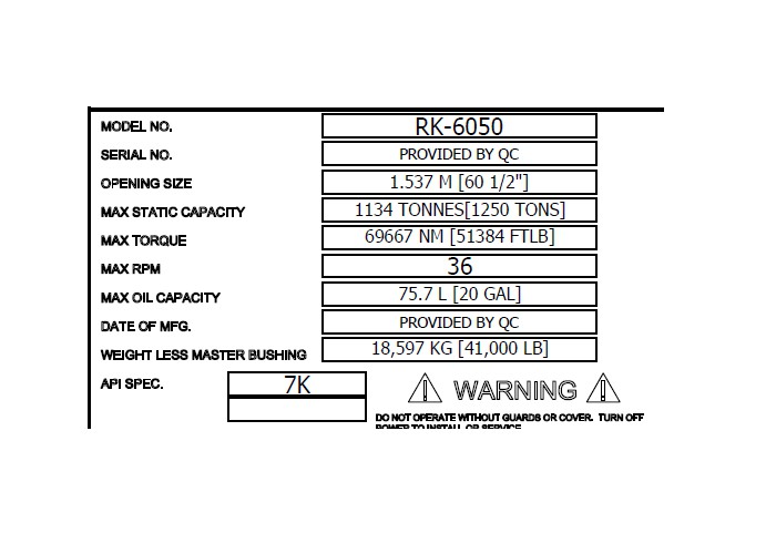60-1/2″ American Block Rotary Table