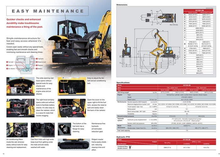 2015 Yanmar SV100 Excavator