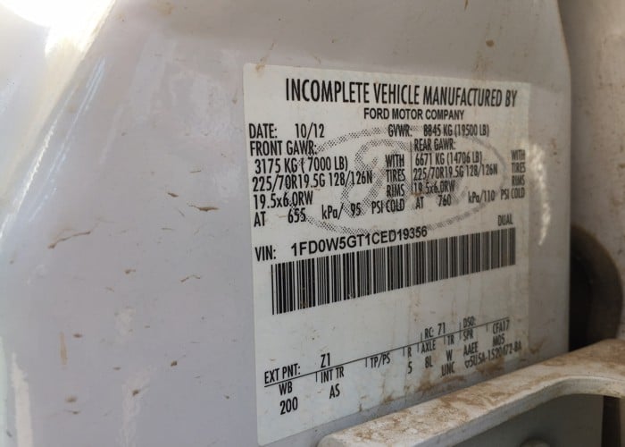 2012 F550 Crew Cab Service-Crane Truck 9356